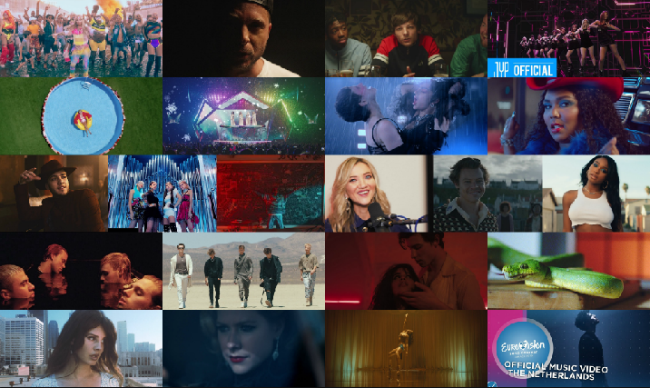 Collage of CelebMix's Top Music Videos of 2019