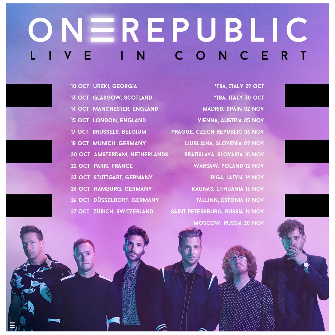 OneRepublic announce European tour dates CelebMix