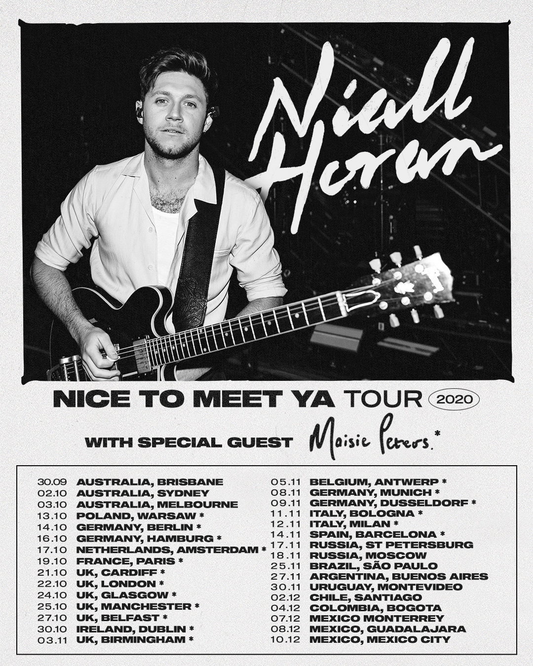 Niall Horan announces UK and European 'Nice To Meet Ya' tour dates