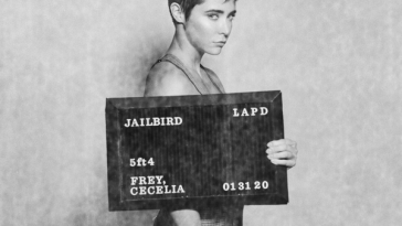 The single artwork for CeCe's new single "Jailbird" which sees CeCe turned to the side holding up a black board, similar to a mug shot.