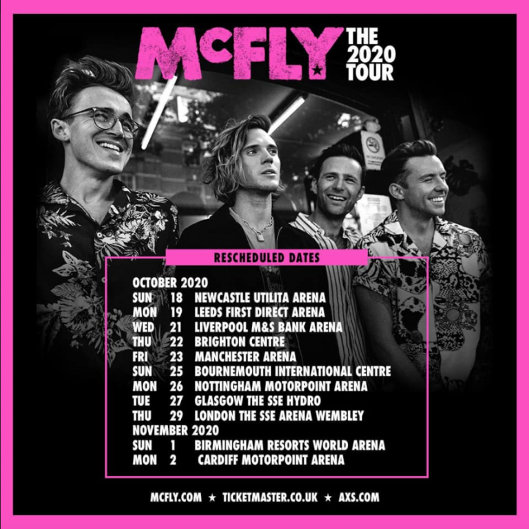 McFly Announce Rescheduled Tour Dates CelebMix