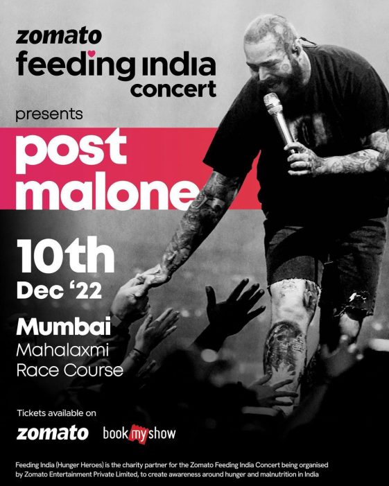 Post Malone Makes His India Debut With Zomato Feeding India Concert