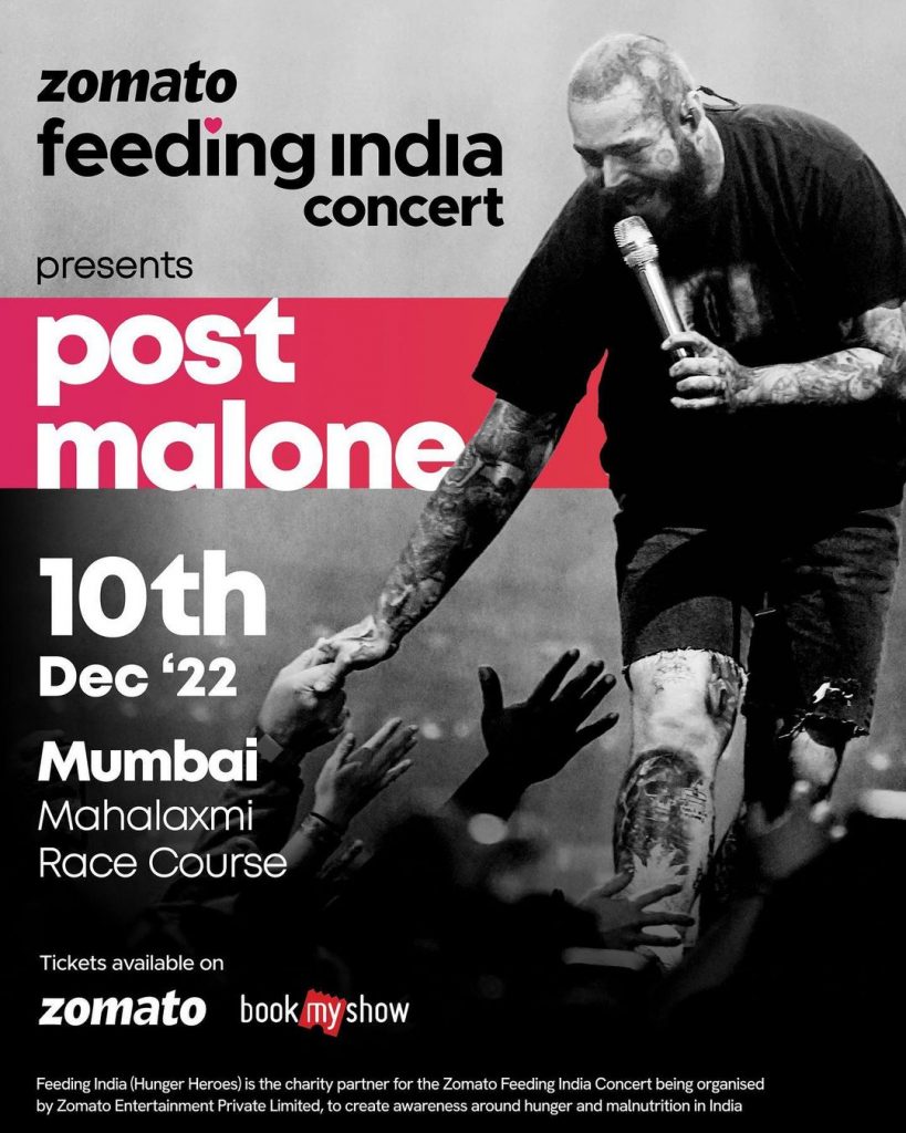 Zomato Feeding India Concert Post Malone