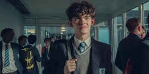 Charlie walks the Truham Grammar School halls (Image: Netflix)