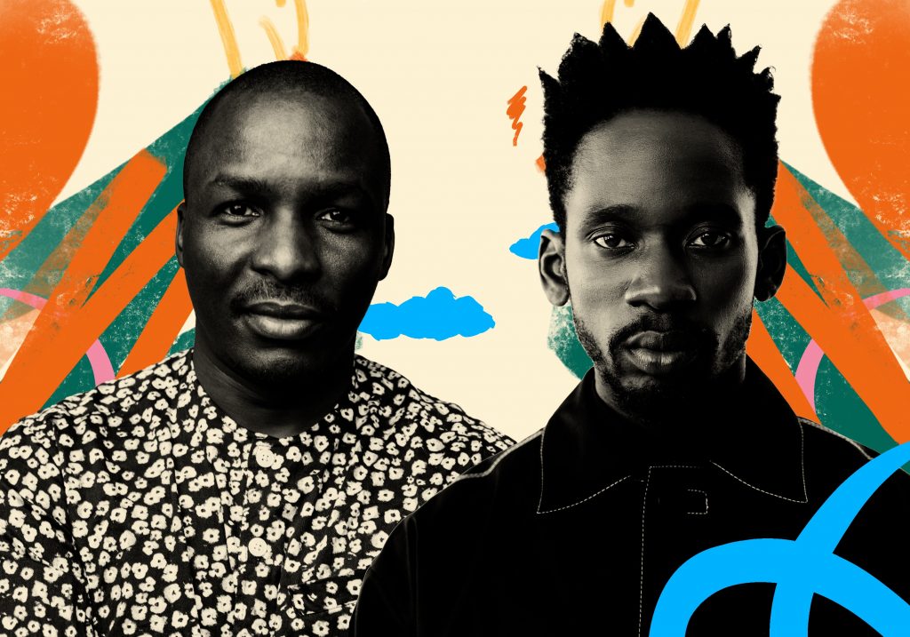 Promotional photo of ChopLife SoundSystem with the duo facing the camera in a cropped image where they're wearing shirts.