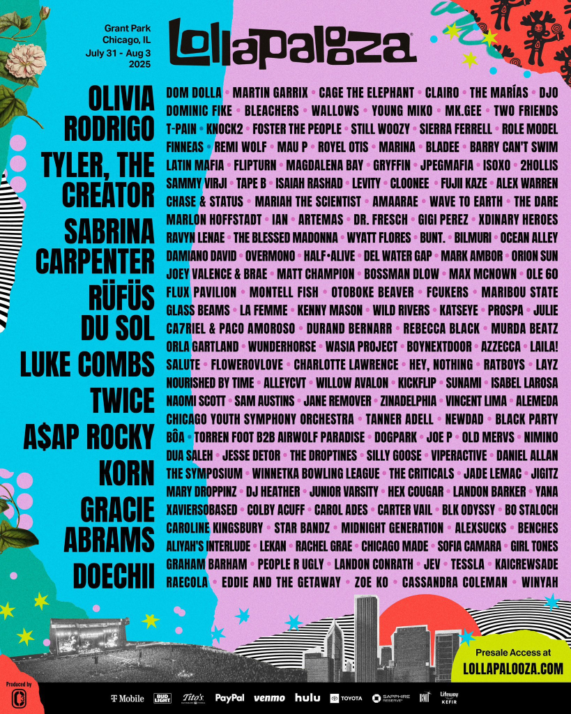 Lollapalooza 2025 Diluncurkan: Dari Olivia Rodrigo, Sabrina Carpenter ke Korn – lihat lineup lengkapnya